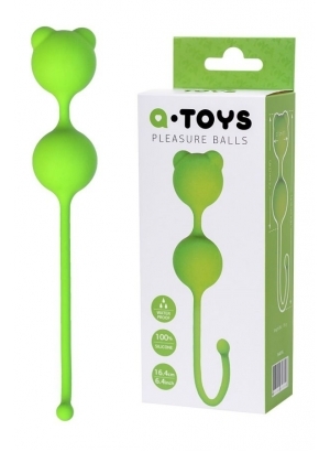 Вагинальные шарики A-Toys by TOYFA Meeko, зеленый, 16,4х2,7 см